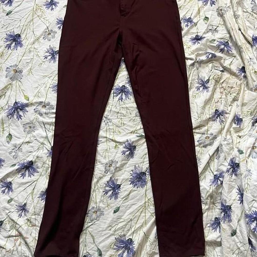 Calvin Klein Jeans burgundy ponte knit skinny pants